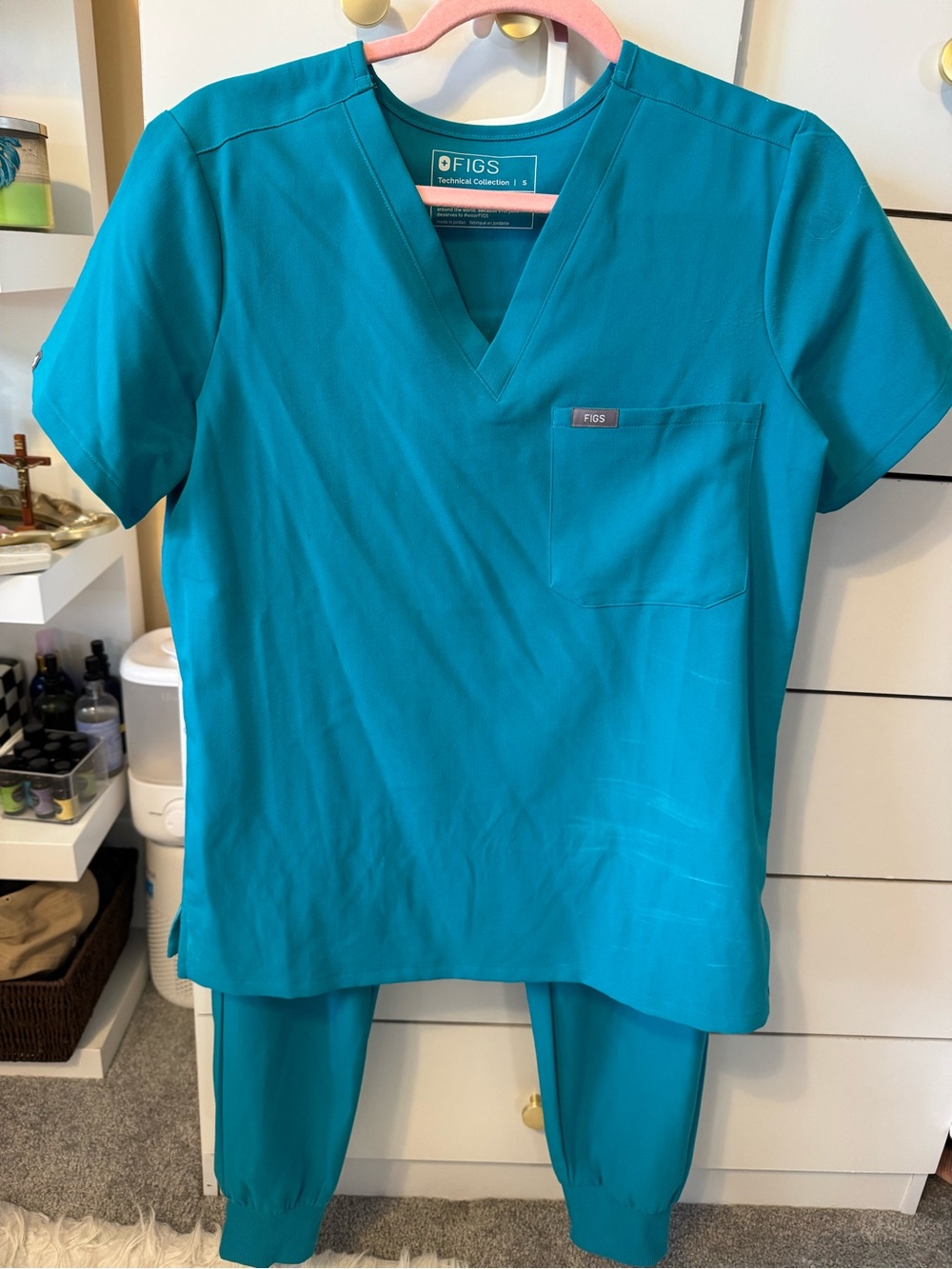 Figs Teal scrub set